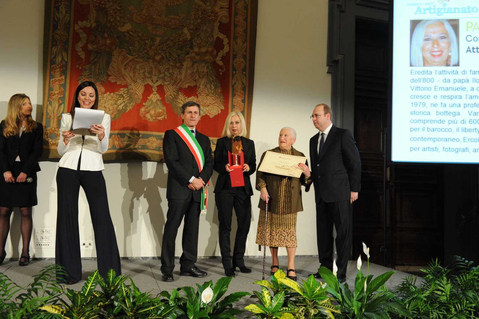 Attestato Maestri Artigiani conferito dal Comune di Roma